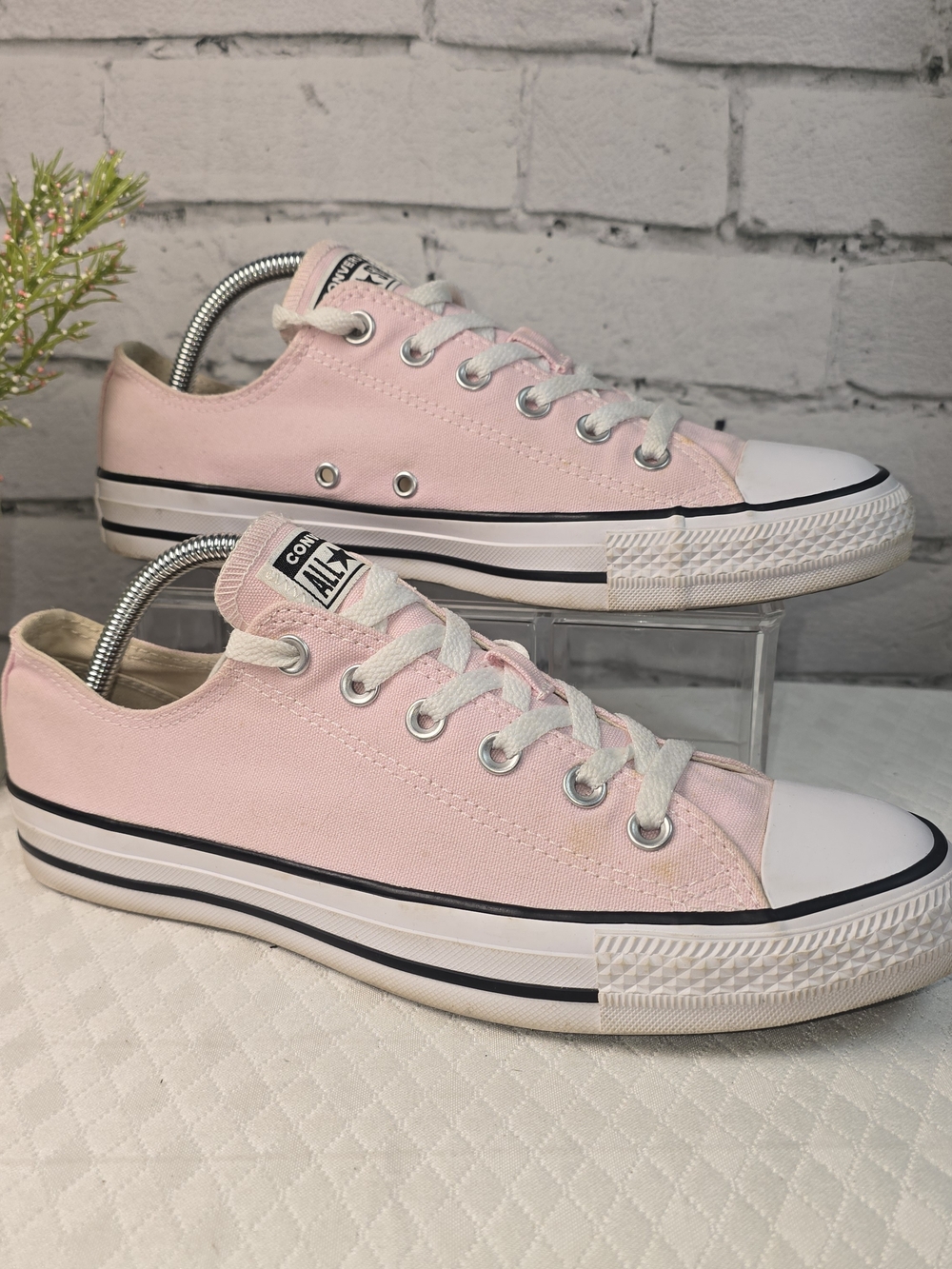 CONVERSE CHUCK TAYLOR ALL STAR OX LOW TOP SNEAKERS LIGHT PINK CANVAS WOMENS 10
